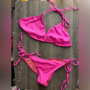 DOLL Swimwear Pink Traingle Bikini Set XL/L